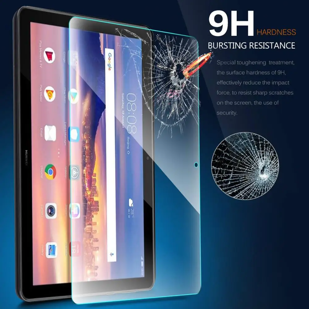 Пленка из закаленного стекла 9H Защита экрана для Huawei MediaPad M3 M5 Lite 8 0 10 1 M6 4 T3 T8 9 6