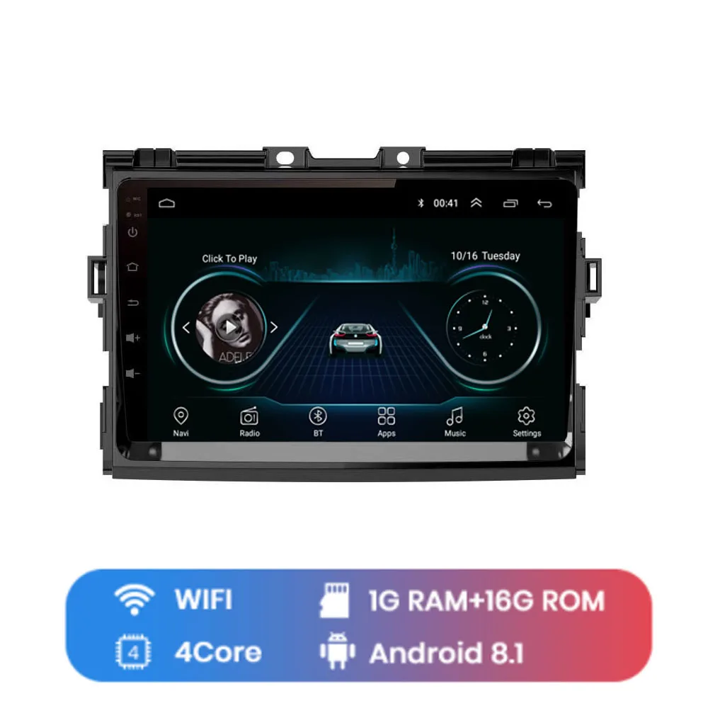 WIFI (1G 16G) 9 ”4G LTE Android 8,1 подходит для TOYOTA PREVIA, Estima, Tarago, Canarado 2006-2009 мультимедийный стерео автомобильный dvd-плеер навигация gps радио - Цвет: WIFI (1G 16G)