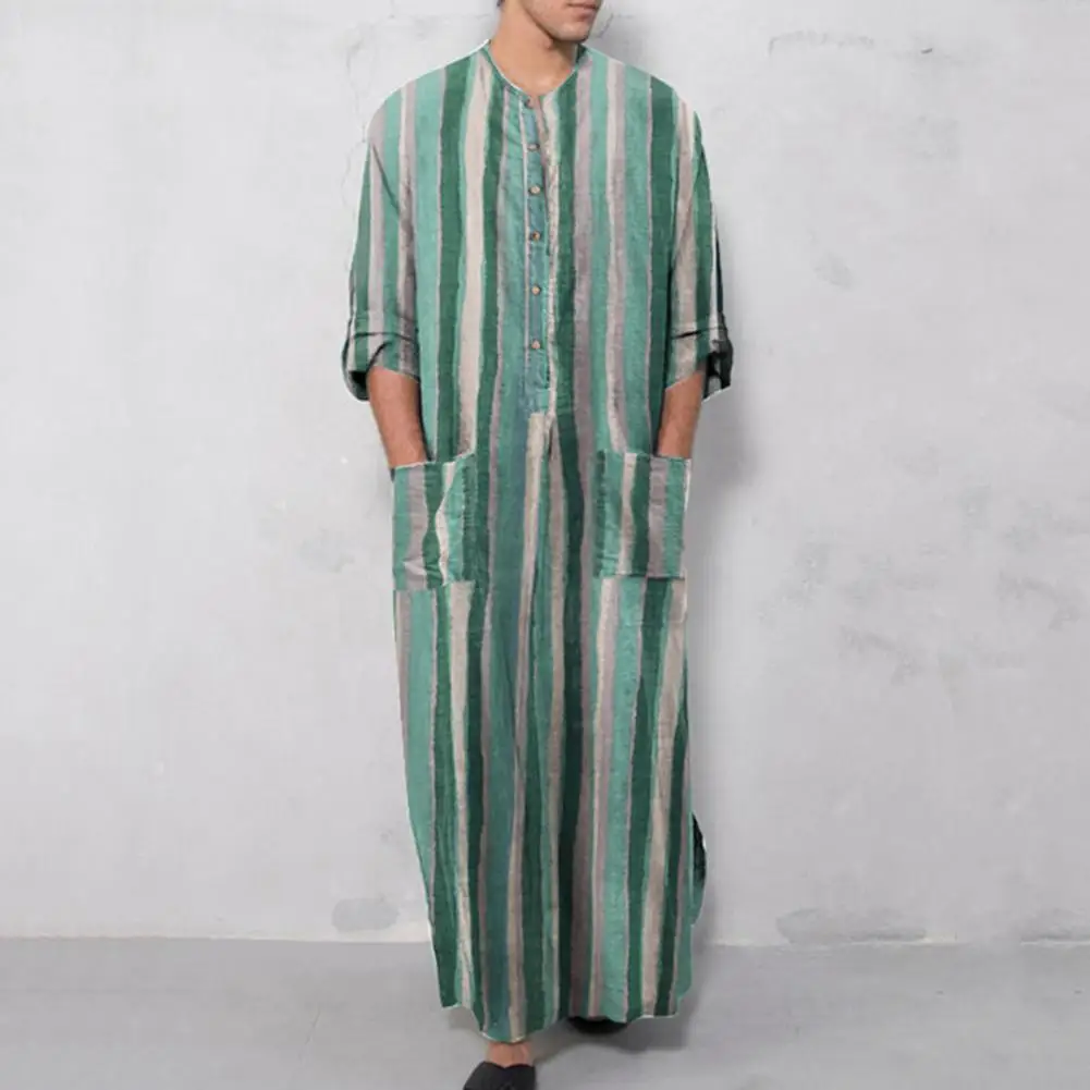 Платье-рубашка длиной до щиколотки однобортная рубашка с карманами и длинными