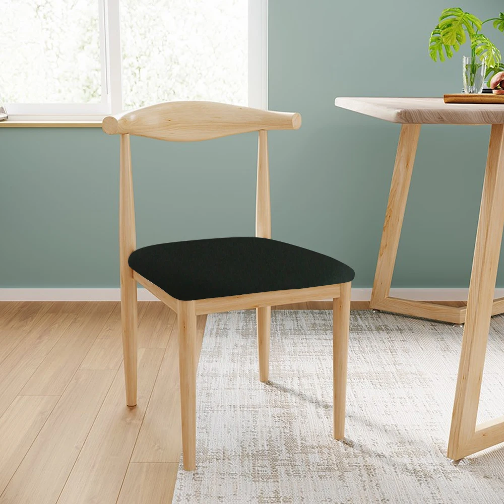 Напечатанный кухонный эластичный чехол для обеденного стула жаккардовый