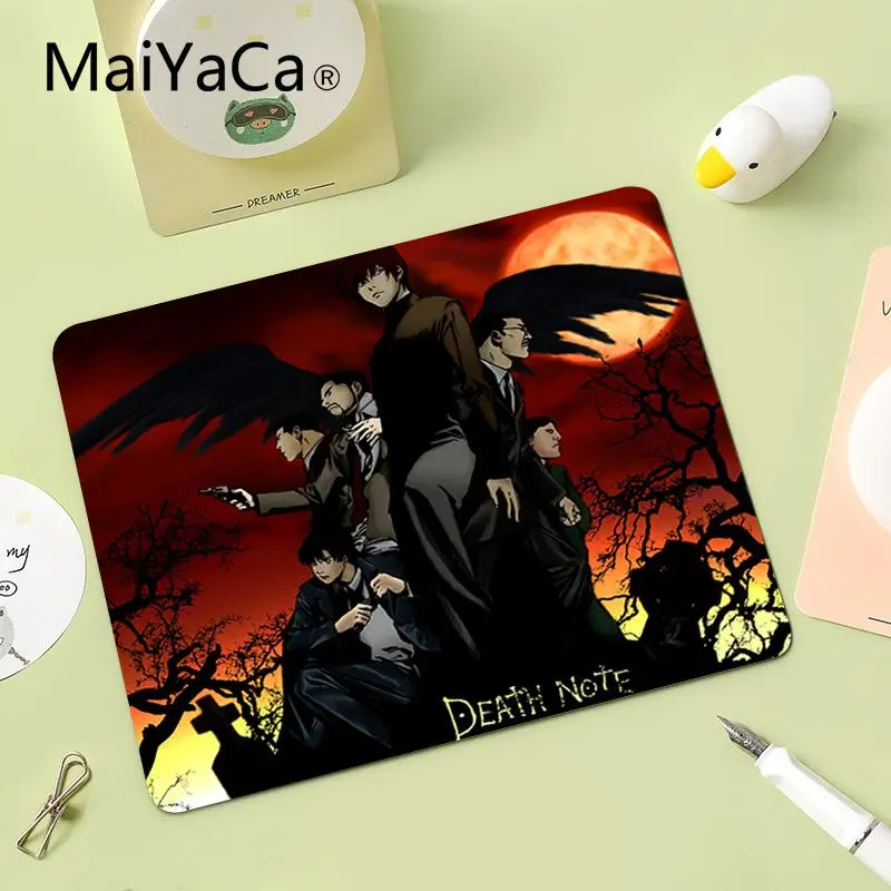 Геймерская скоростная мышь Death Note маленький резиновый коврик для мыши с большими