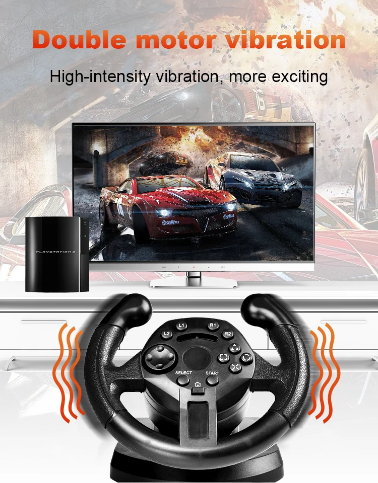 Данные лягушка гоночный руль для PS3 Игровой руль ПК Вибрация джойстики пульт дистанционного управления колеса привод для ПК