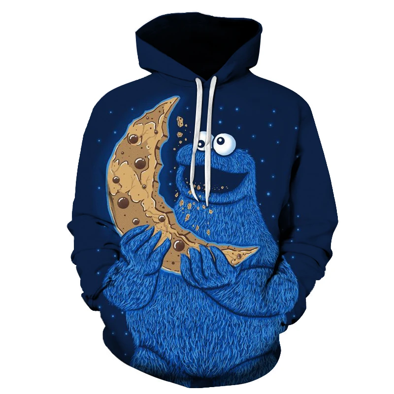 2021 Новая мода 3D Толстовка мужская плюшевая кукла печать Белая harajuku спортивная