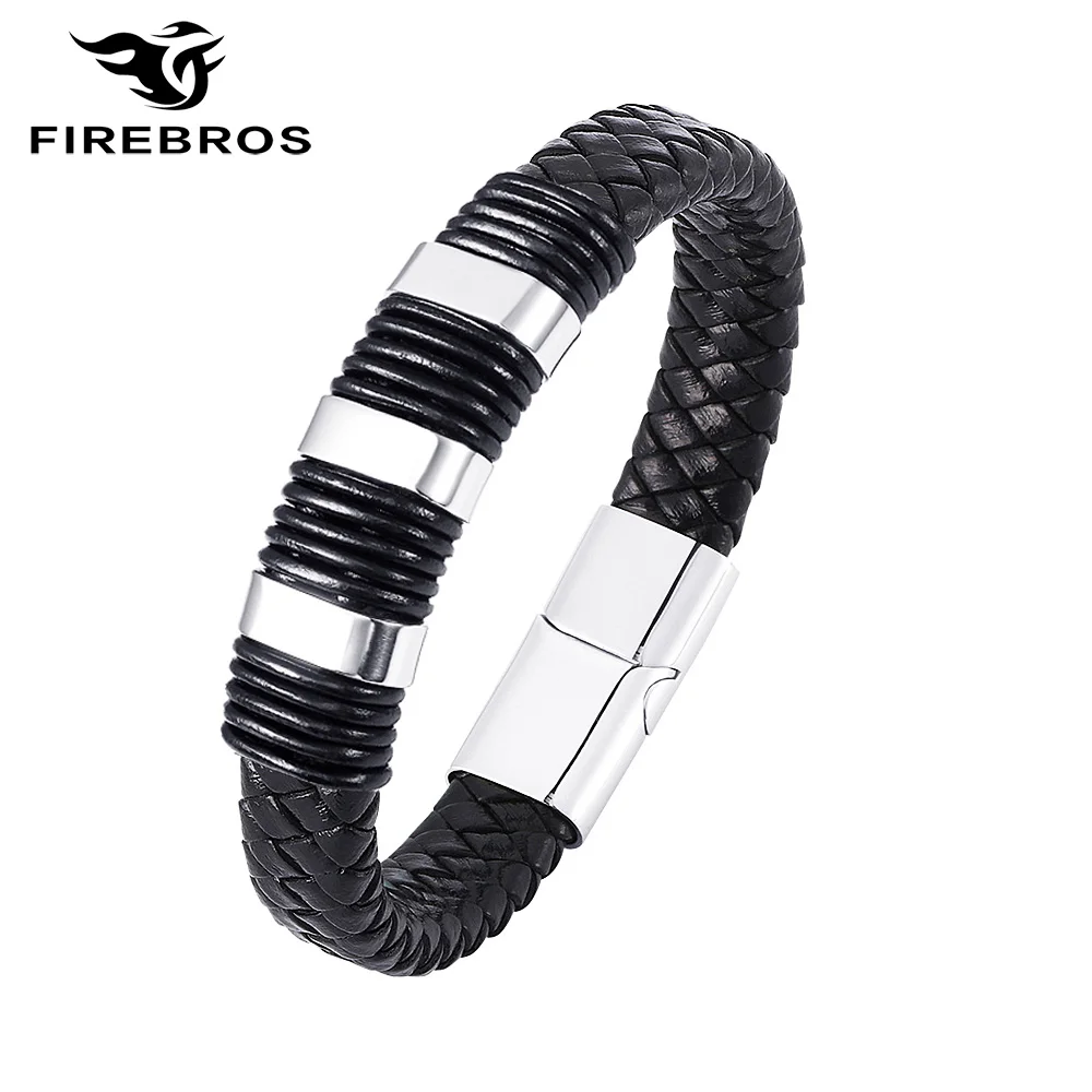 Браслет из натуральной кожи с магнитной застежкой 12 мм|Браслеты| |