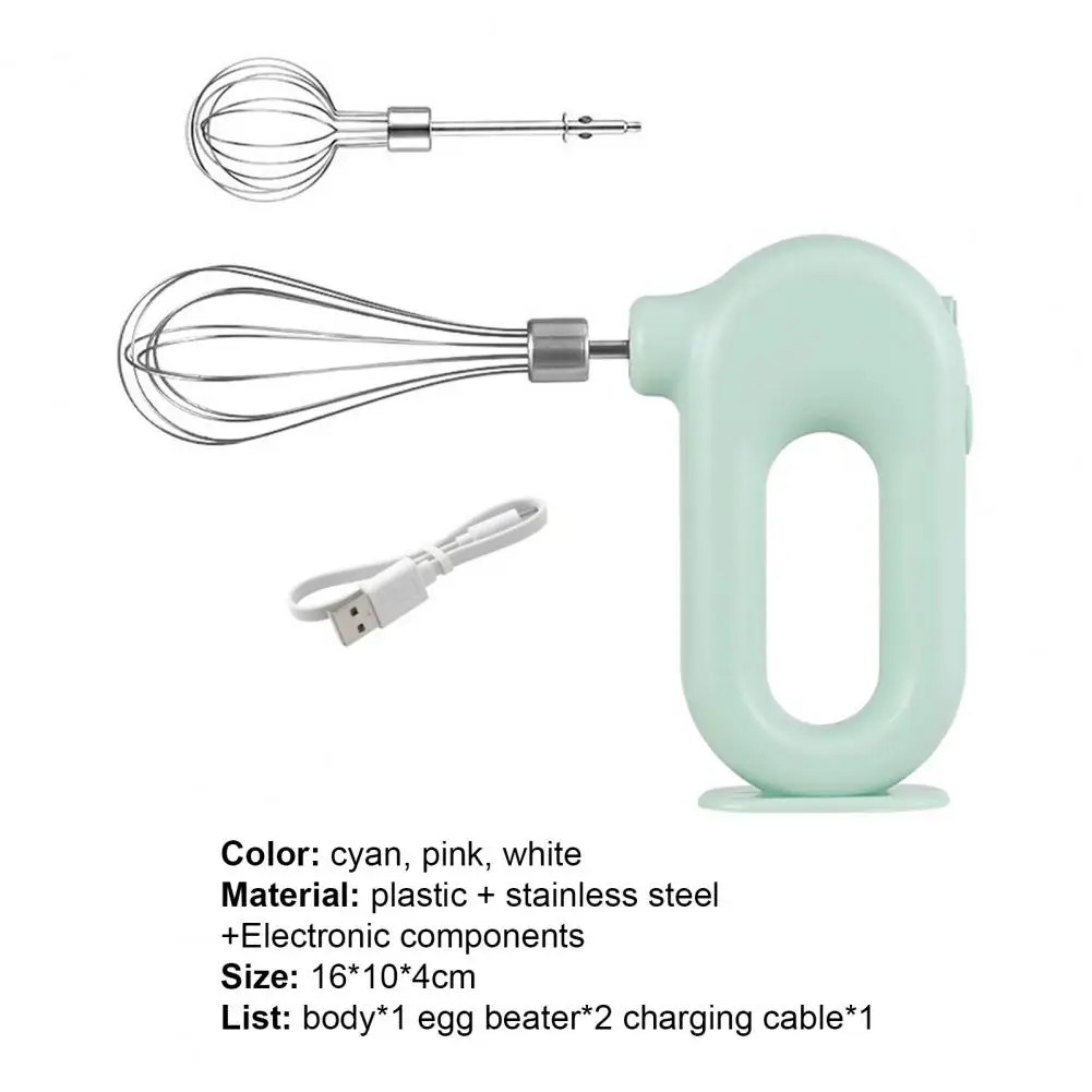 

1 Set Egg Mixer Eco-friendly High Speed Plastic Handheld Electric Food Blender for Home Wireless handheld charging whisk