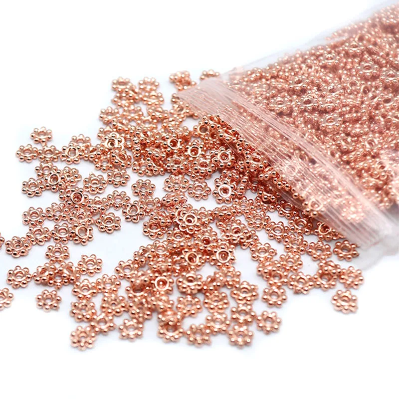 

1000/2000pcs Small CCB Spacer Loose Beads Round Shape CCB Beads Handmade Snowflake Beads for Jewelry Making