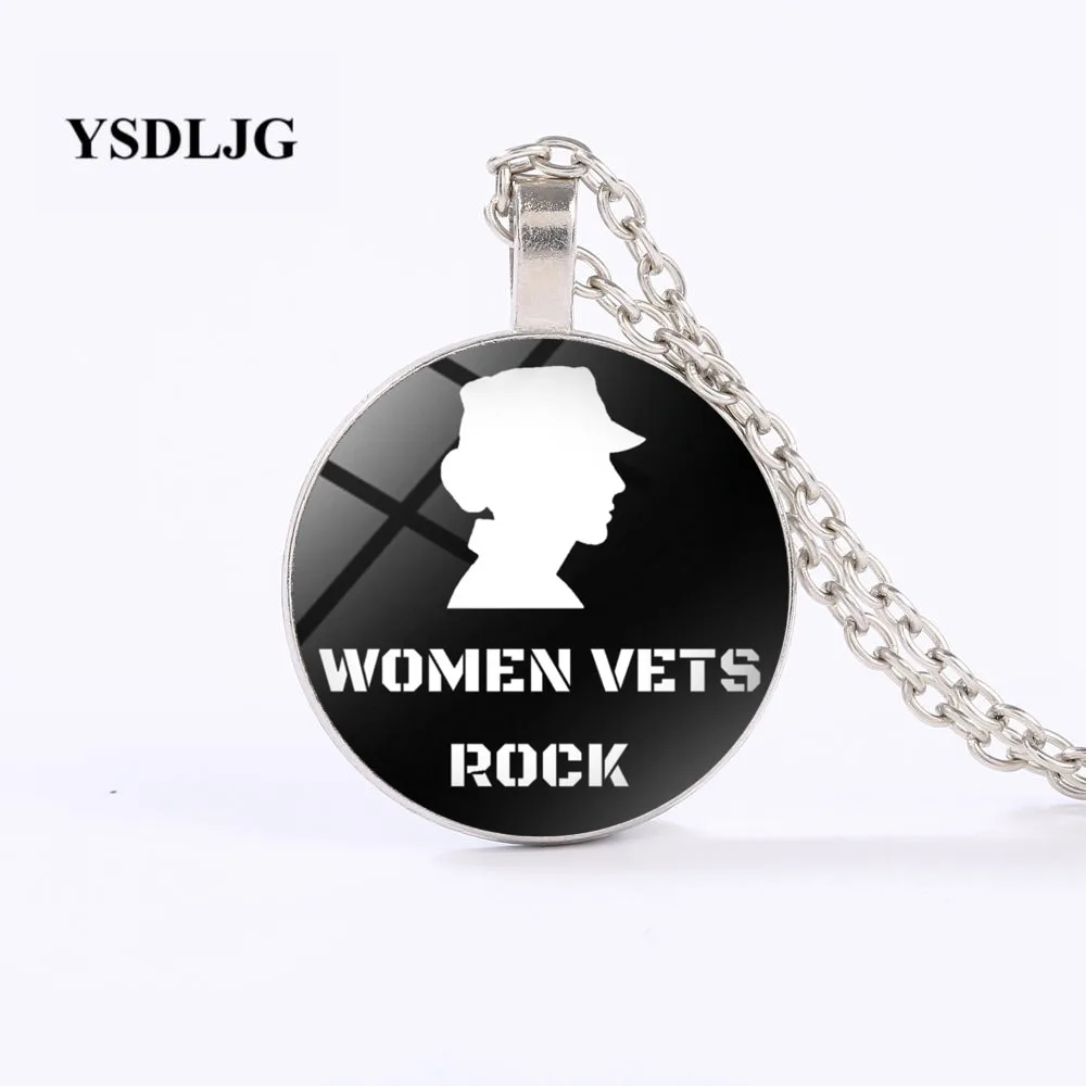 GDRGYB Ветеран ожерелье Женщины ВЕЦ рок Женский солдат ко Дню ветерана военный