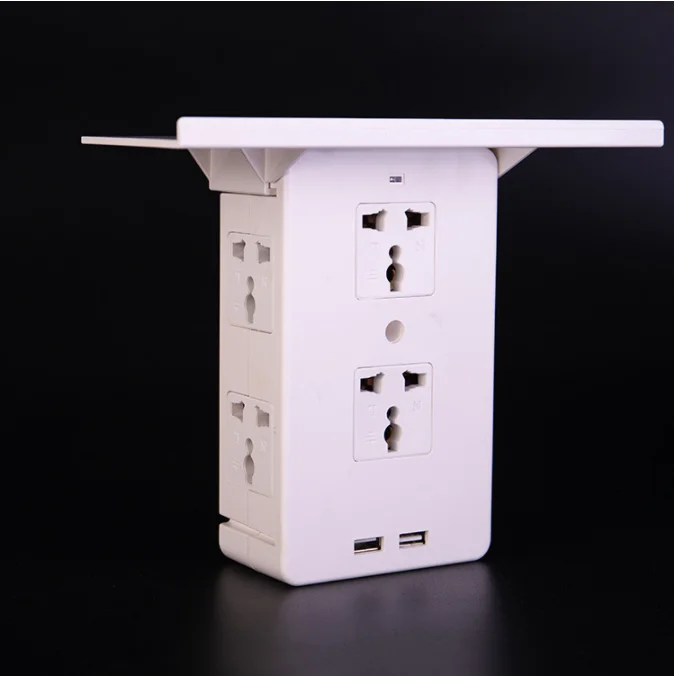 Четыре в одном розетка полка 6 электрических розеток удлинители 2 usb зарядки порты