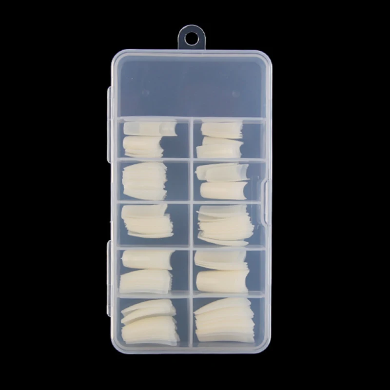 500/100 шт Французский Накладные ногти для ног светлый гвозь Советы акриловый