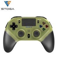 stoga bluetooth wireless gamepad led lights controller joystick for ps4 ps3 android ios pc dual vibration bt with voice