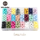 Бусины-грызунки для прорезывания зубов детские, силиконовые, для поделок сделай сам, 30 шт., 9 мм