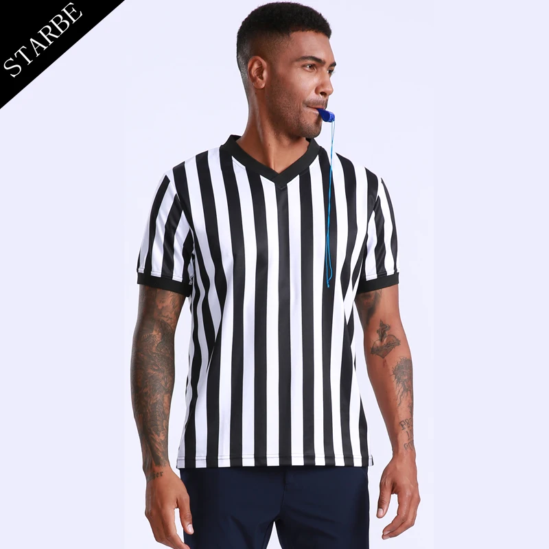 Мужская Профессиональная форма рефери дышащая Футбольная Футболка рефери|Поло