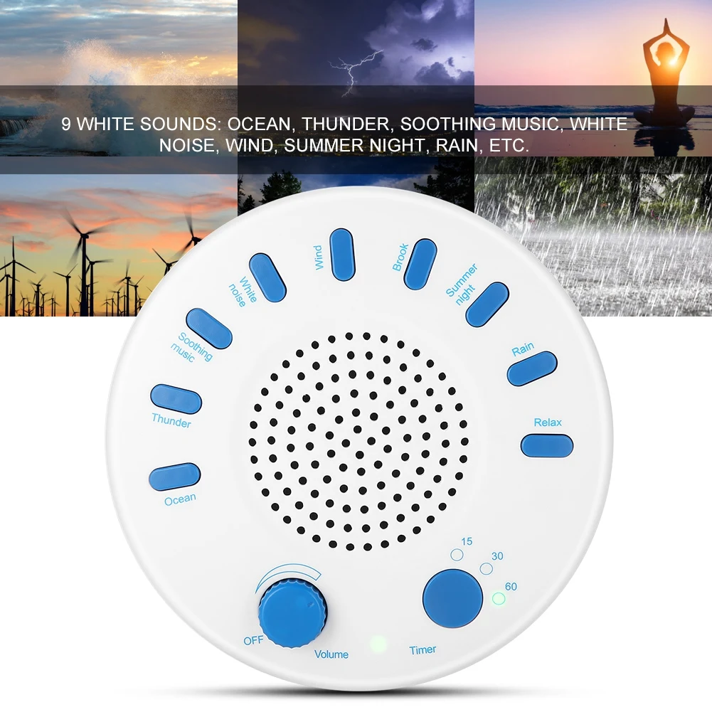 

New Sound Therapy Spa Relaxation Soothing Aid 9 White Noise Sleep Easy Conditioner Machine White Noise Sleep Conditioner Machine