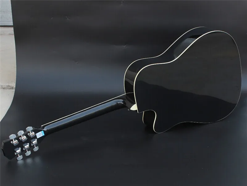 41 дюймов черный Цвет акустическая гитара с грифом из палисандра РА тюнер строки