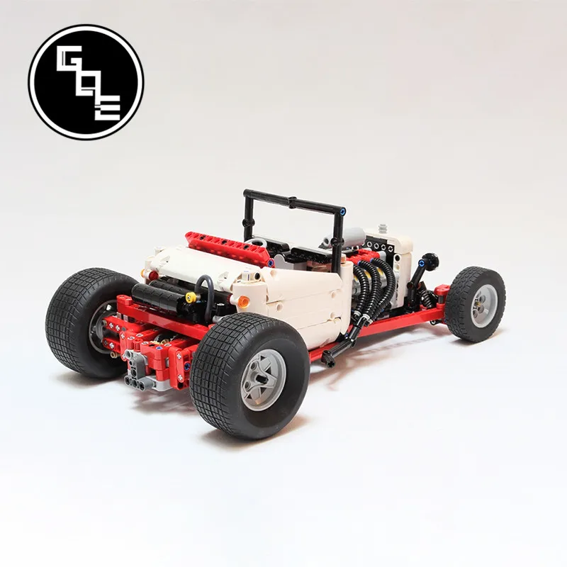 

Technical series super racing car MOC-1812 Buggy 2 All-terrain vehicle MOC-3077-T-Bucket Hot Rod high-speed car bricks model toy