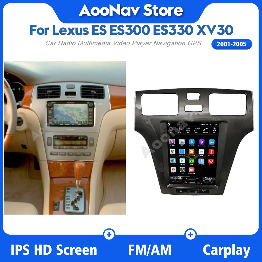 

10.4 Inch Car Radio Multimedia Player With Touch Screen For Lexus ES ES300 ES330 XV30 2001-2005 Stereo Screen Support Carplay