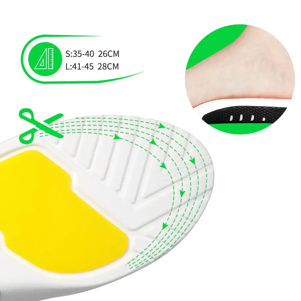 3ANGNI Orthotic Flat Feet TPU Arch Support Insoles Gel Deep Heel Cup Inserts For Plantar Fasciitis Orthopedic Shoes Padded Sole