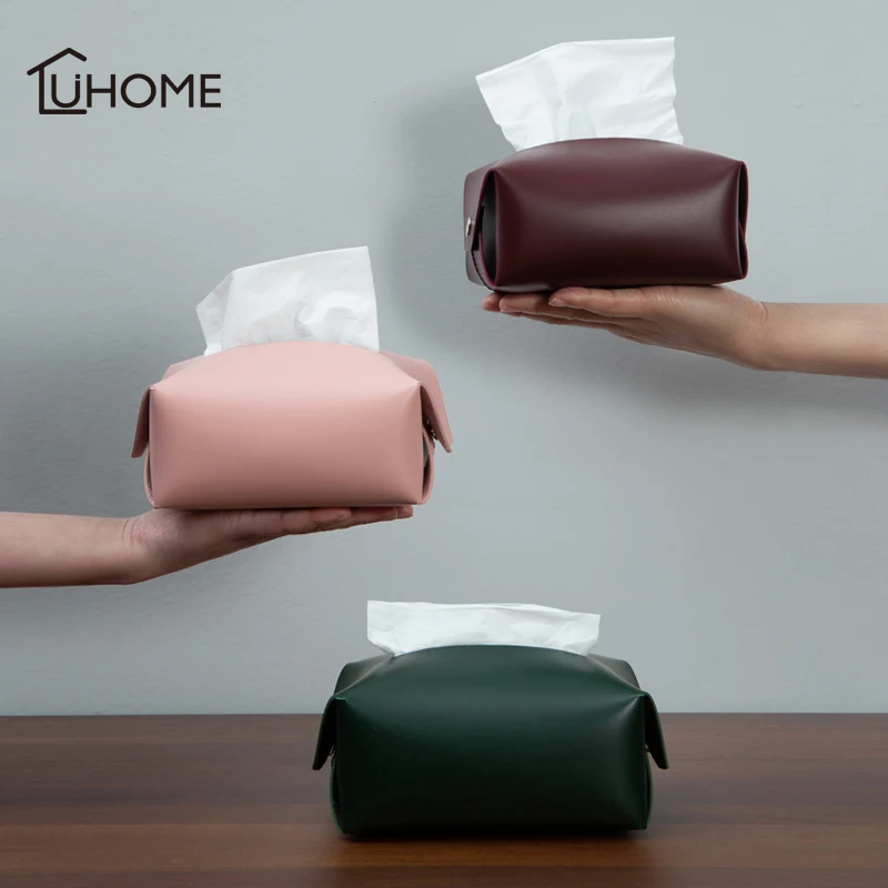 Креативная коробка для салфеток из искусственной кожи дома бумажный контейнер