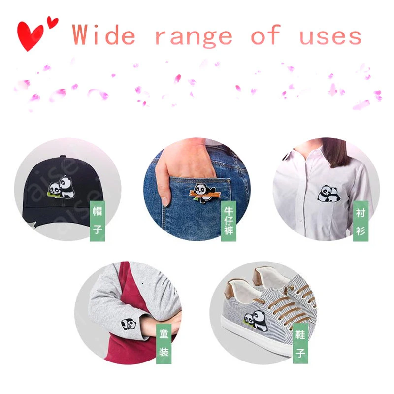 Детские нашивки ручной работы с мультяшными пандами | Дом и сад