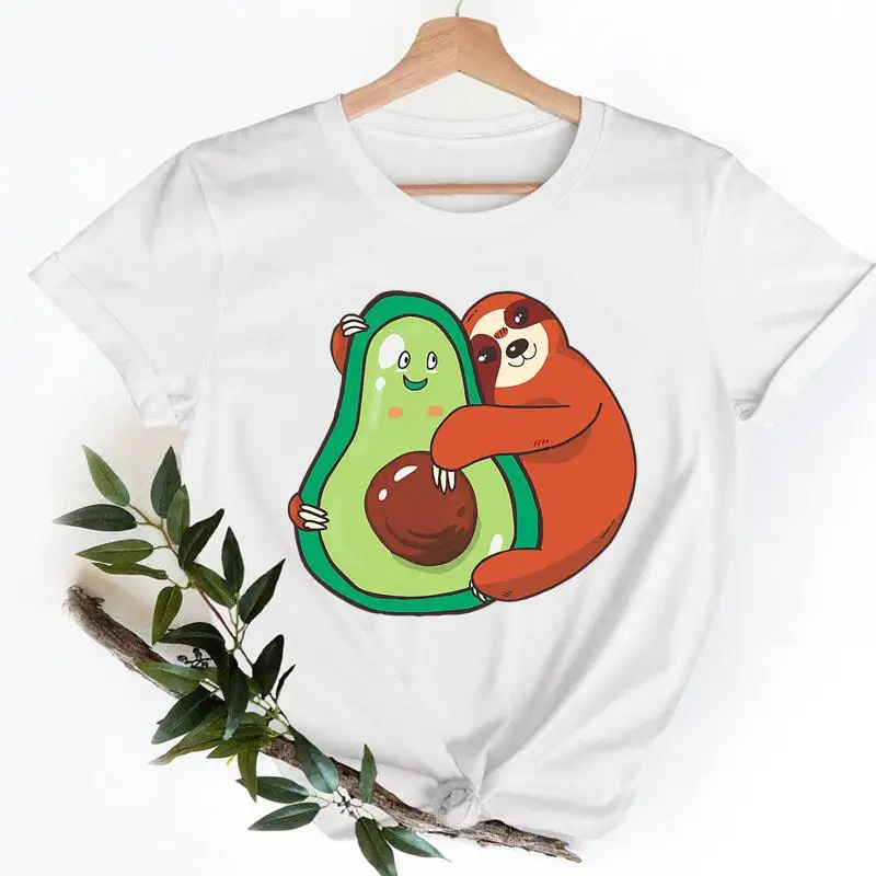 

Женские футболки Ленивец Забавный трендовый стиль Женская модная повседневная одежда мультяшная одежда женская футболка с коротким рукав...