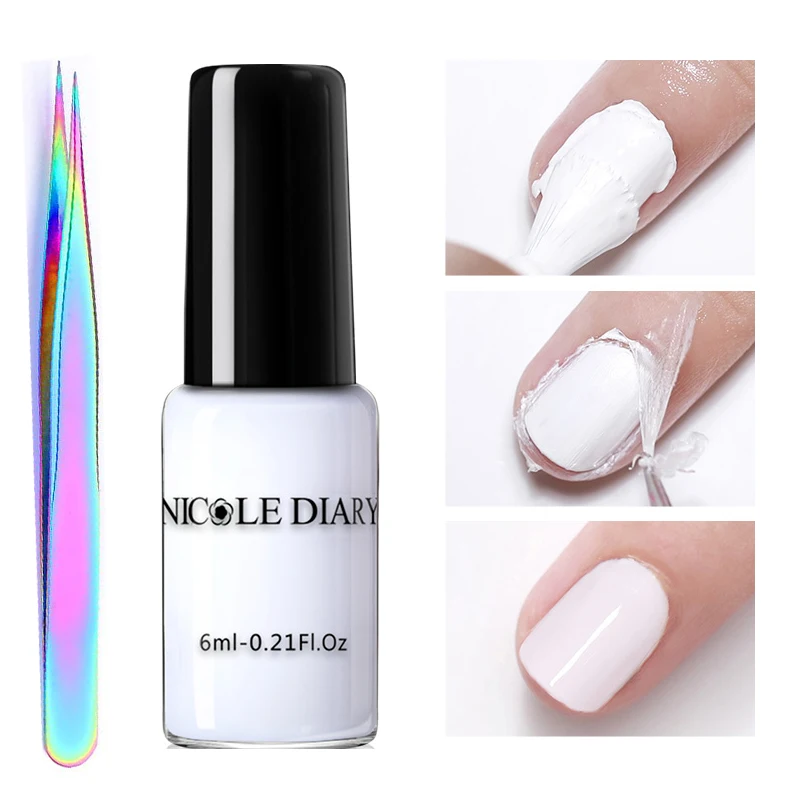 Николь дневник незамерзающий резервуар акриловых ногтей лента Форма Защитный