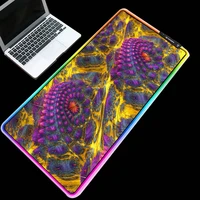 xgz rgb mouse pad large size bright lighting table mat art pattern as a beautiful keyboard mat