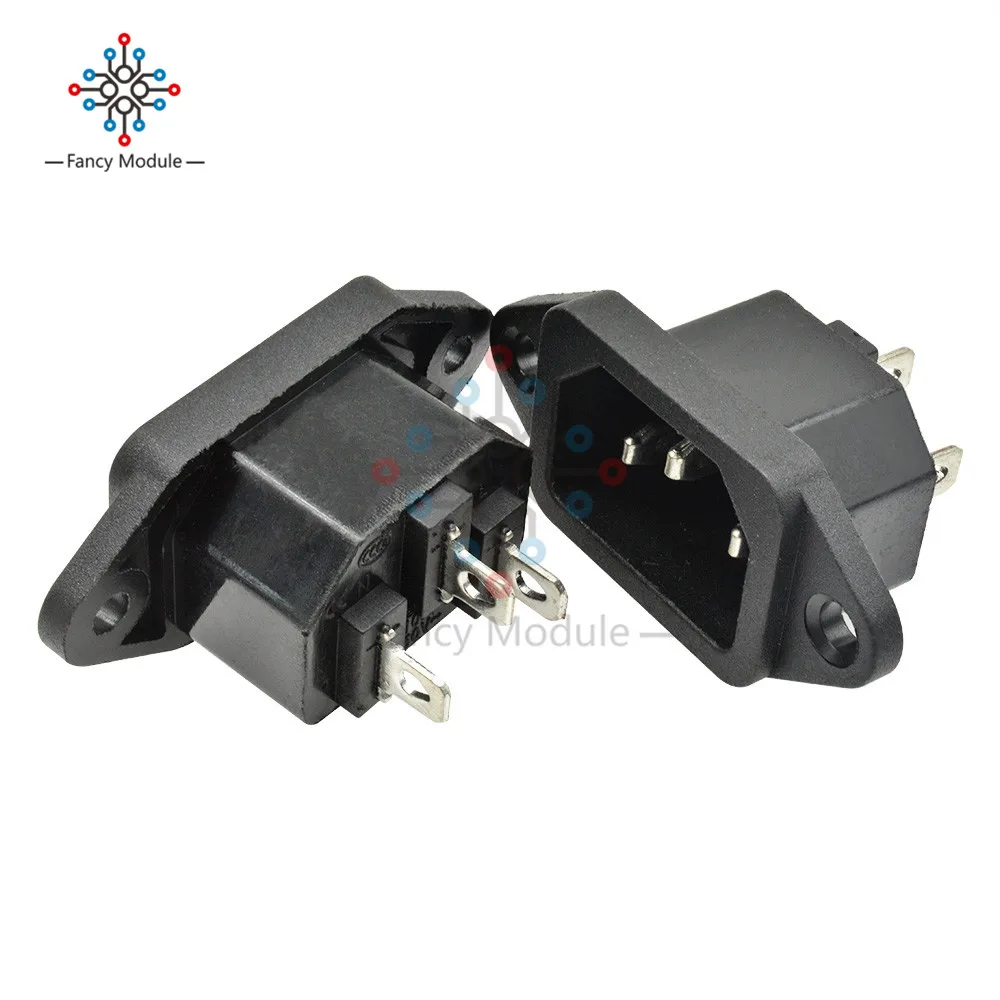 1 шт. AC 250 В 10A IEC 320 C14 разъём для настенного крепления Адаптер Железный сердечник