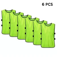 6pcs adults soccer vest pinnies quick drying football outdoor sports scrimmage practice basketball team vest training bibs