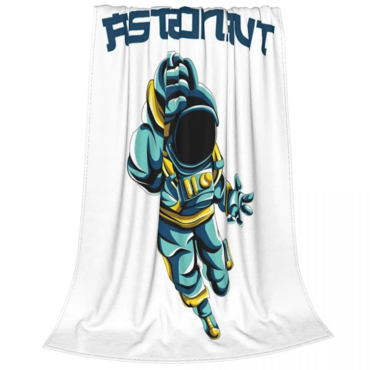 

Astronaut Blankets Fleece Spring Autumn Space Breathable Ultra-Soft Throw Blankets for Sofa Office Rug Piece