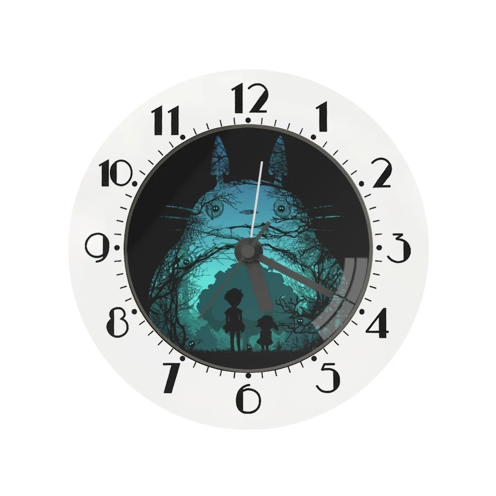 

Totoro Alarm Clocks for Kids Kawaii Bedside Clock Home Decor Anime Wall Clock Living Room Student Casual School Decoration