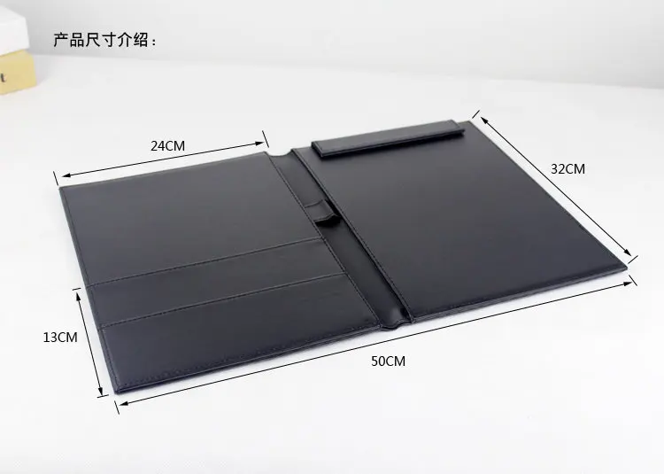 PU Многофункциональный A4 Бизнес органайзеры Большой планшет для бумаг офисная