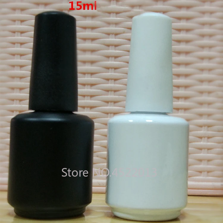Белая/черная многоразовая бутылка 15 мл для маникюра пустой контейнер лака ногтей