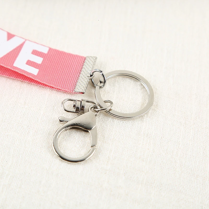 Мода и надписью LOVE для папы письмо нейлоновая лента брелки ключей женские