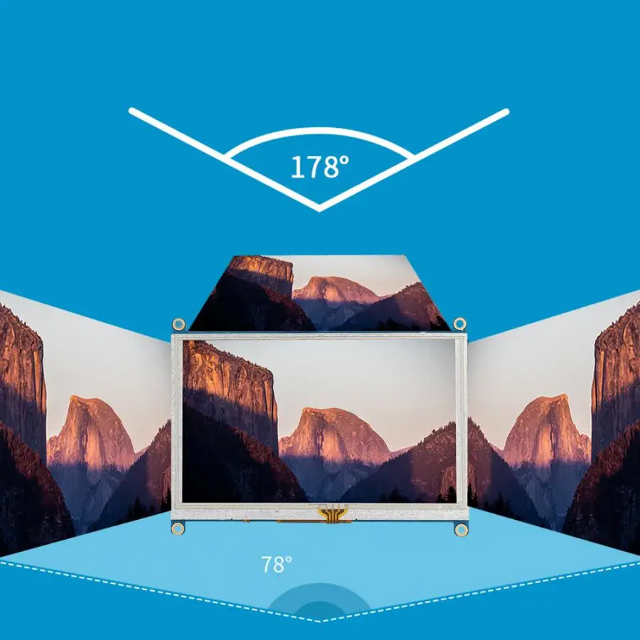 5 дюймовый сенсорный ЖК дисплей с разрешением 800x480 и TFT подсветкой для Raspberry Pi 4B