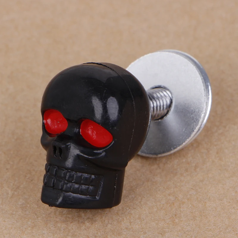 2021 New 4Pcs Motorcycle Chrome Skull License Plate Frame Bolts Screws Fastener | Автомобили и мотоциклы
