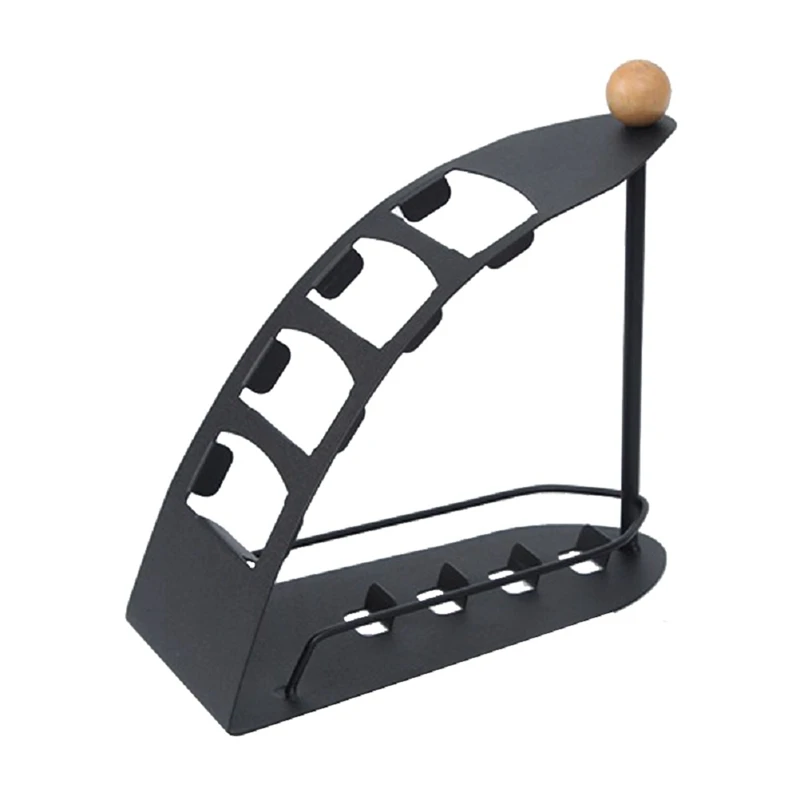 

Iron 4 Frame Remote Control Holder Remote Control Storage Remote Control Organizer Storage Shelf -Black