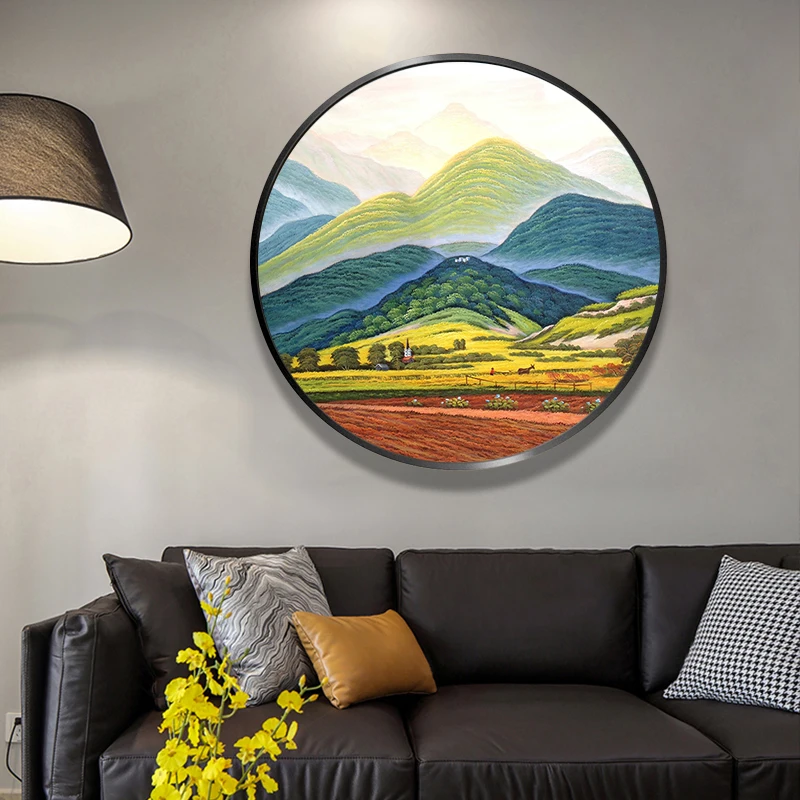 

Jane's decorative painting giant landscape oil painting hanging dafen village style painting