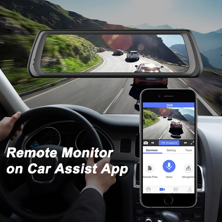 WHEXUNE 4G Автомобильный видеорегистратор Android Touch ADAS Dash Cam Автомобильное зеркало заднего вида 10 дюймов видеорегистратор двойной объектив gps навигатор рекордер WiFi