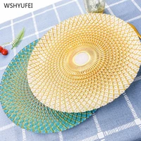 1pcs color pineapple plate glass dinner plate service dish cake dish western food disc kitchen board wedding kitchen supplies