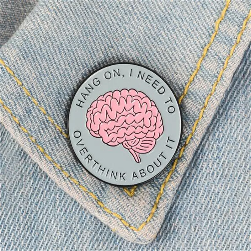 Креативный Металлический Эмалированный значок для мозга декоративный медсестры