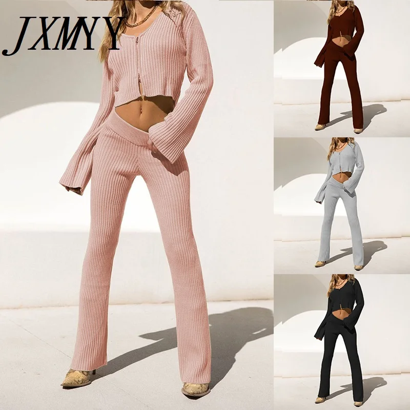 

JXMYY 2021 весна-осень Модный Европейский и американский Новый Популярный Стильный кардиган с длинным рукавом Повседневный костюм на молнии