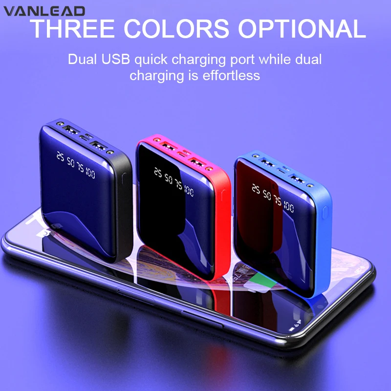 Внешний аккумулятор 20000 мАч зарядка мини портативная внешний USB для IPhone samsung huawei