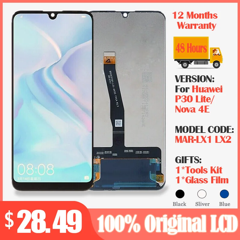 ЖК дисплей 6 15 &quotдля Huawei P30 Lite/ Nova 4E с сенсорным экраном и дигитайзером в сборе Lite