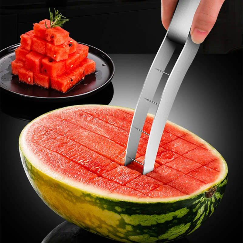 304 stainless steel watermelon cutter knife fruit vegetable cutter watermelon cubes kitchen accessories gadgets free global shipping