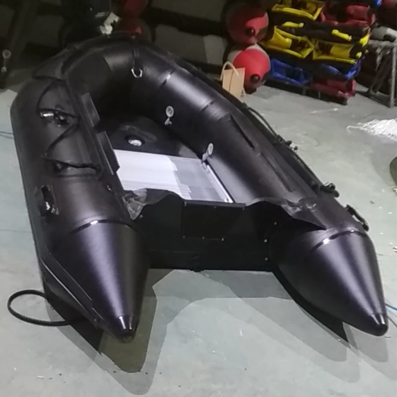

2.3m 2.7m Fashion Cute Black PVC Aluminum Inflatable Boat Rubber Boat Kayak Fishing Boat Hovercraft Fishing Boat Assault Boat