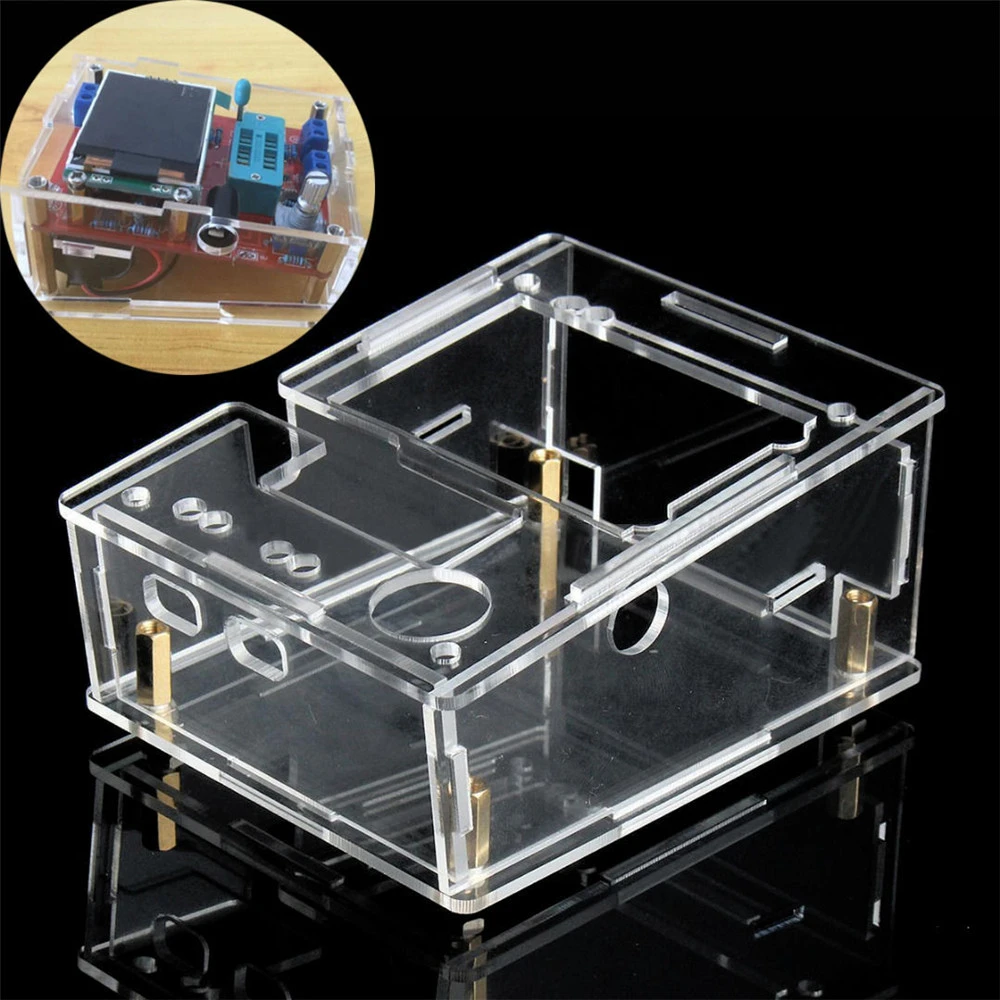 Clear Acrylic Case Shell Housing For GM328 Mega328 M328 Transistor Tester Capacitance ESR Meter Diy Kit (Only Case)
