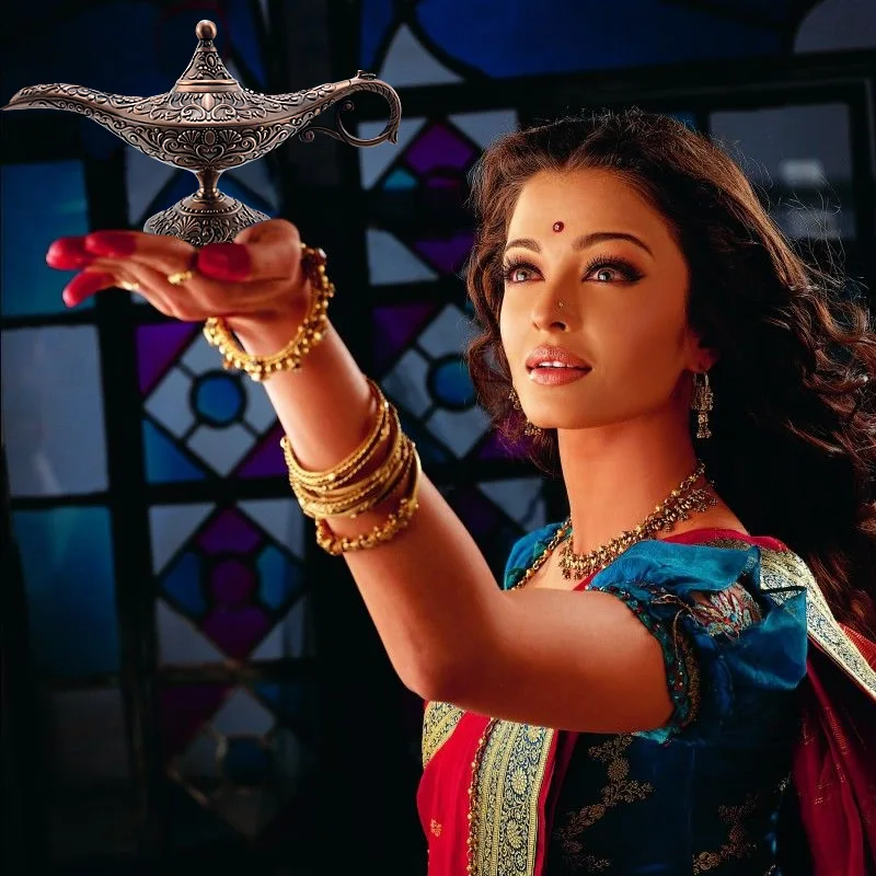 Игрушка Genie-лампа для домашнего декора миниатюрное ремесло подарок с цветочным