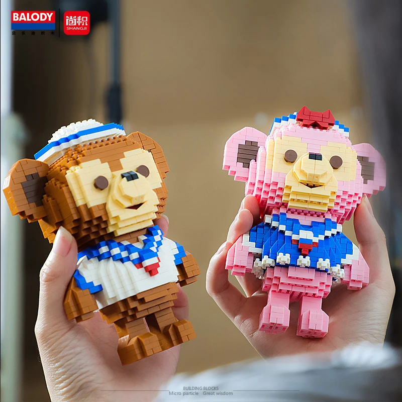 

Cartoon Building Bricks Bear Model Doll Mini Building Blocks DIY Anime Characters Assembling Bricks Girls Gifts Children's Toys