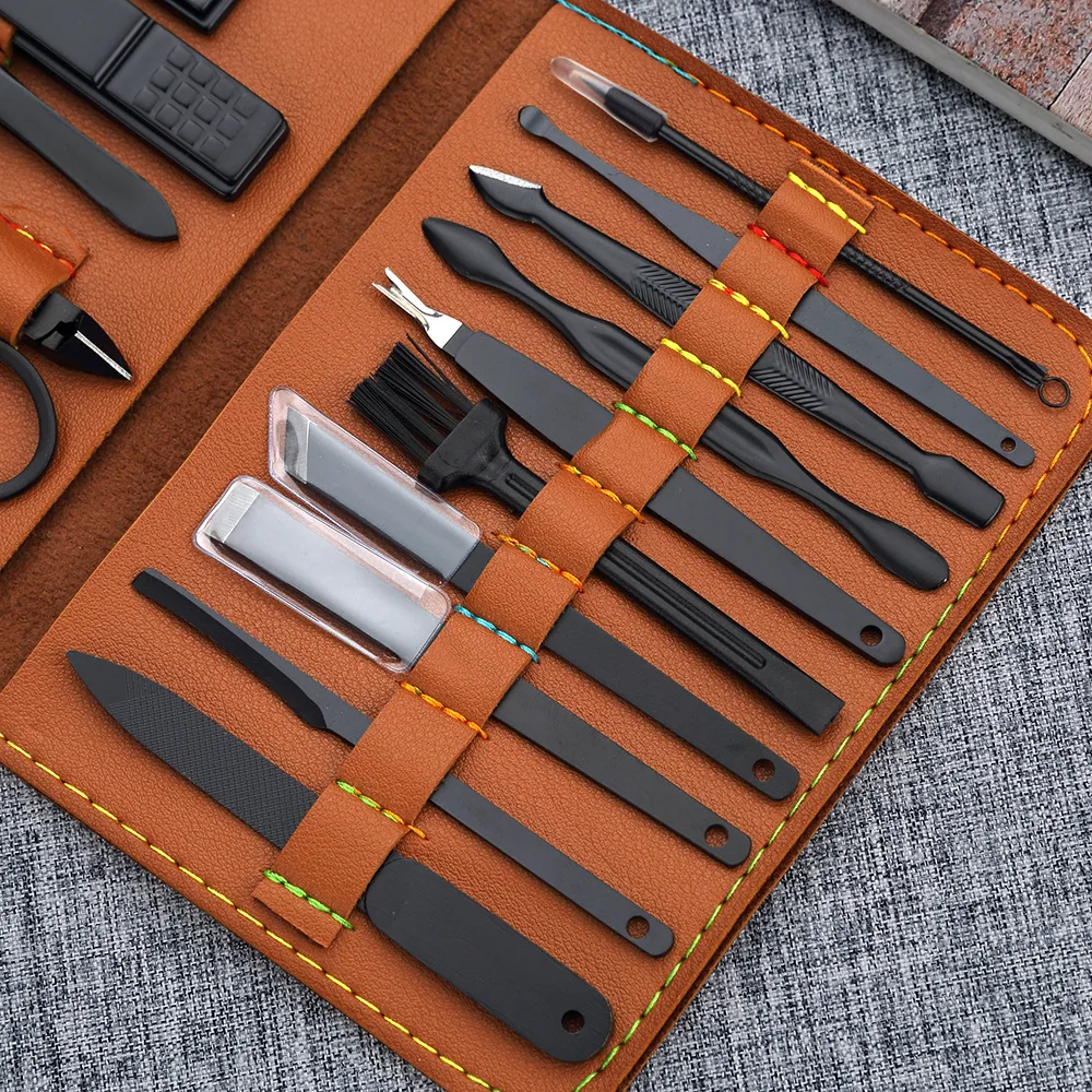 16 шт. нержавеющая маникюрный набор по уходу за ногтями инструменты Пинцет резак