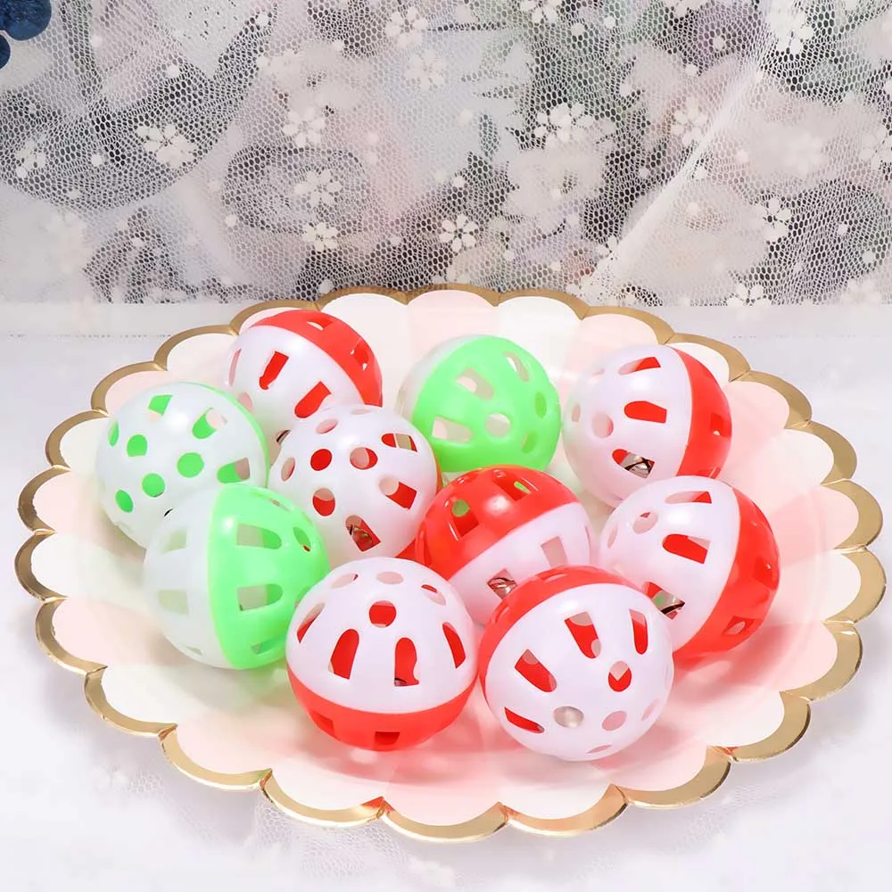 

10pcs Hollow Rolling Bell Ball Pet Bird Toy For Parakeet Cockatiel Parrot Chew Cage Fun Toys